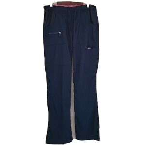 KOI Slim Fit Mechanical Stretch NAVY Regular Fit Pant/Scrub/Bottoms Women's Sz S